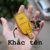 Bao Da Chìa Khóa Ôtô Kia Seltos, Soluto, K3, Cerato 14-18, Sorento, Morning 2021...Da Bò, Khắc Tên + Số ĐT Chủ 006