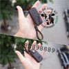 Bao Da Chìa Khóa Honda Vision 2021 mẫu NẮP handmade da thật (phom mới)