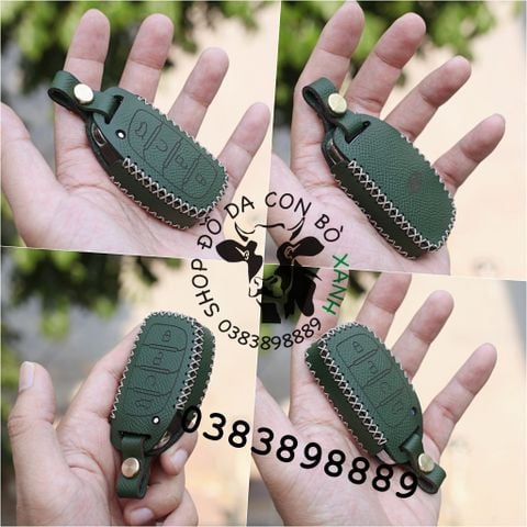  Bao da chìa khoá Hyundai Creta 2022, Hyundai Stargazer 2022 2023 4 nút handmade da thật 008b 
