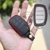 Bao da chìa khoá Hyundai Creta 2022, Hyundai Stargazer 2022 2023 4 nút handmade da thật 008b