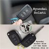 Bao da chìa khóa Hyundai Accent Blue 2013 2017, Solati , Elantra 2013 2015, i10 bản base handmade da thật (chìa gập) 005