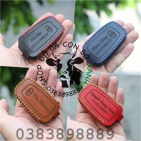  (Da Thật) Bao Da Chìa Khoá Toyota Corolla Cross, Da Thật, Giá Tận Xưởng, Khắc Tên & Số ĐT Chủ Xe 010 