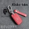 Bao da móc khoá bọc ốp chìa khóa xe ô tô Hyundai Creta 2023, Stargazer 2022 2023, Venue 2024 4 nút da bò thật 008B