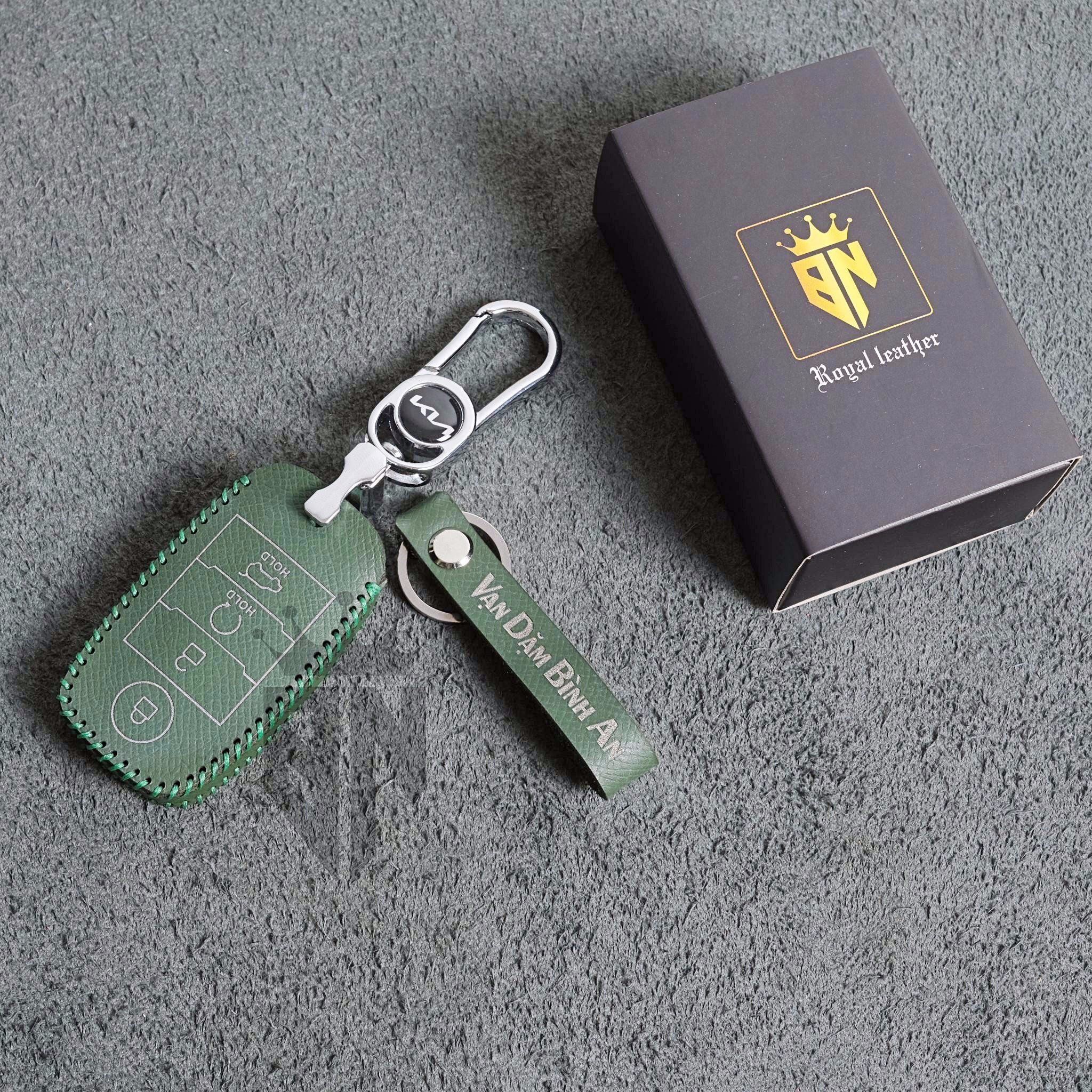 Bao da bọc ốp chìa khoá xe ô tô KIA Seltos 2023, Sonet luxury, Premium, new Carens , Caren 2022 2023 4 nút bấm 006B
