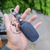 Bao Da Chìa Khóa Toyota Yaris Cross 2023 Hybrid 3 phím bấm handmade da thật 011