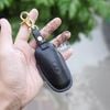 Bao Da Chìa Khoá Ép Phom Hyundai SantaFe 2021, tucson 2022 allnew handmade da thật 011e