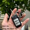Bao da chìa khoá MG 5 MT, MG5 chìa cơ chìa gập khoá gập handmade da thật 002