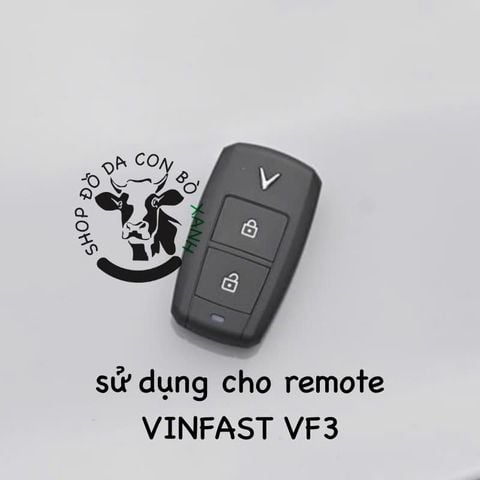  Bao da bọc ốp chìa khoá Vinfast VF3 xe điện VF 3 ép phom handmade da thật 004e 