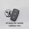Bao da bọc ốp chìa khoá Vinfast VF3 xe điện VF 3 ép phom handmade da thật 004e