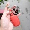 Bao da bọc ốp chìa khoá Vinfast VF3 xe điện VF 3 ép phom handmade da thật 004e