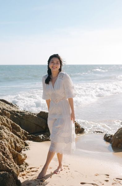 Đầm cotton tay lửng Lucy DAM006