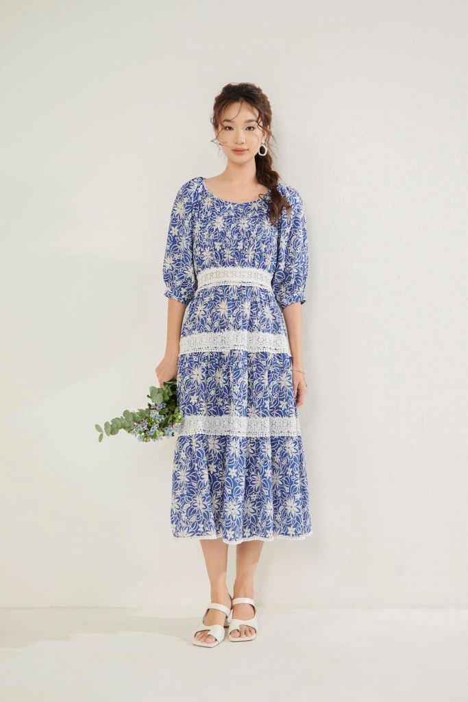 Emma cotton maxi - Cobalt Blue