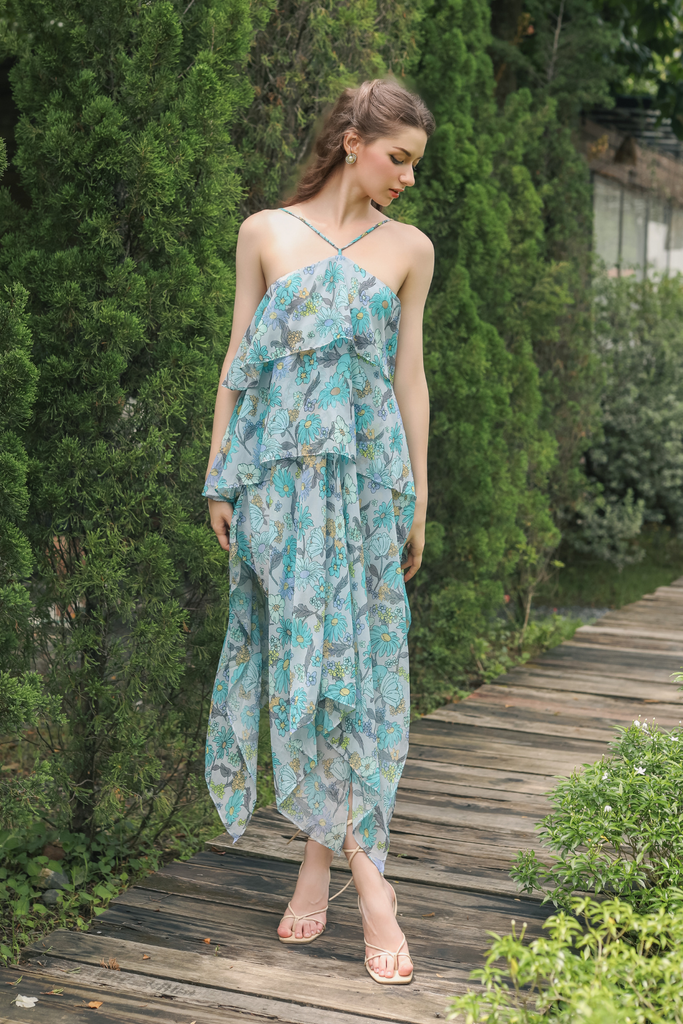 Leyla swing dress - Blue