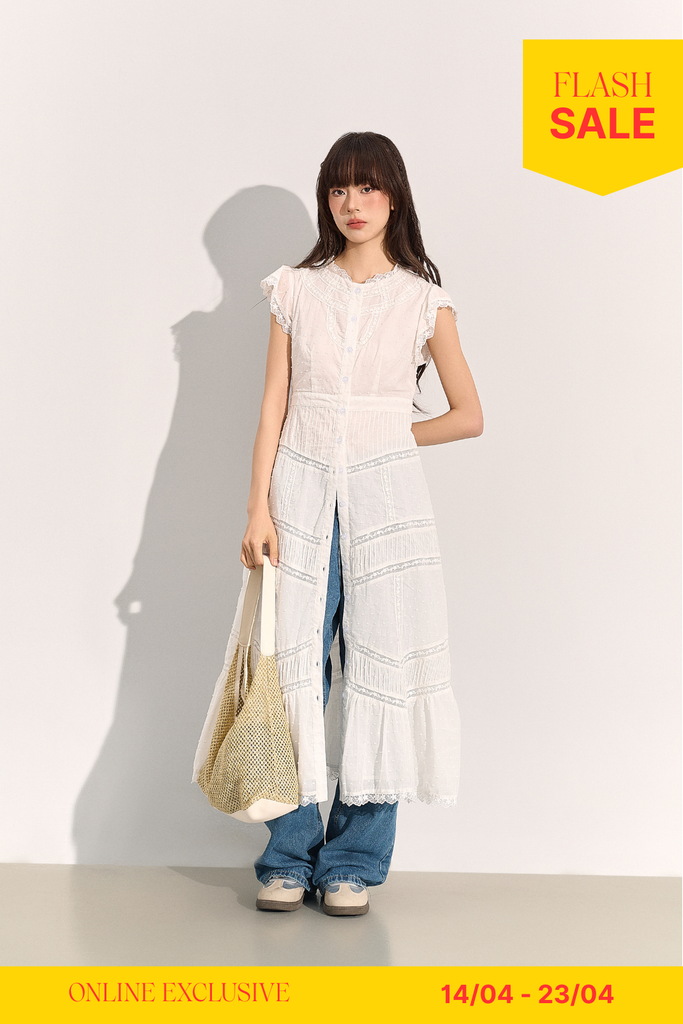 Sophie midi dress - White