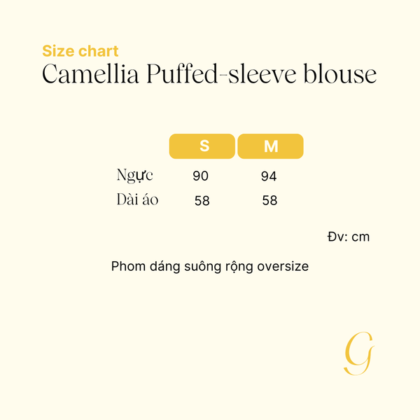 Áo Camellia Puffed-sleeve blouse - Black