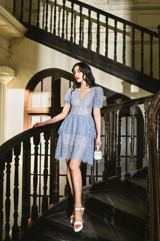 Lace embellished MINI - White