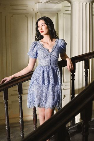 Lace embellished MINI - White