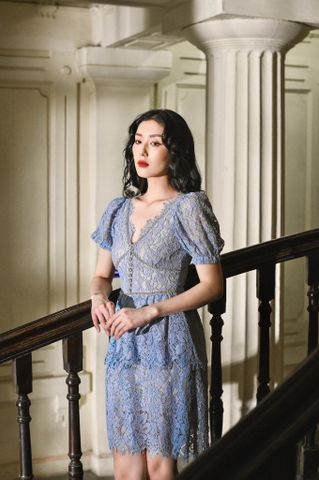 Lace embellished MINI - White