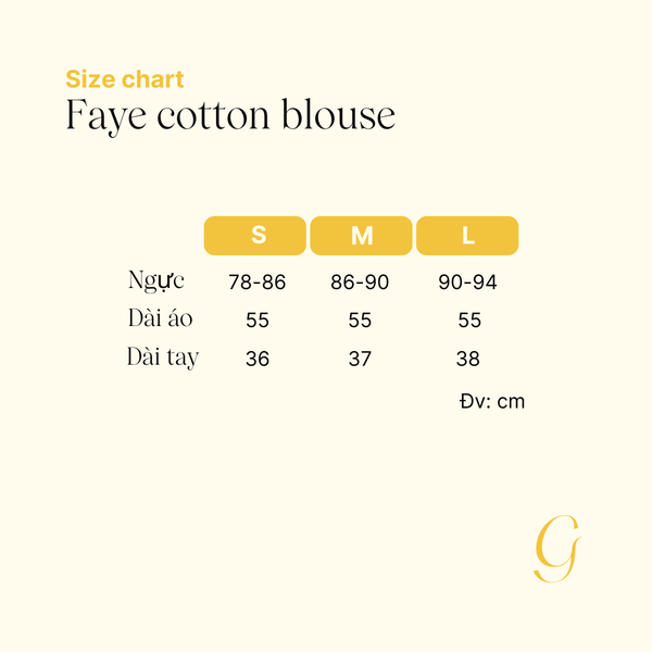 Áo cotton kiểu Faye AO201
