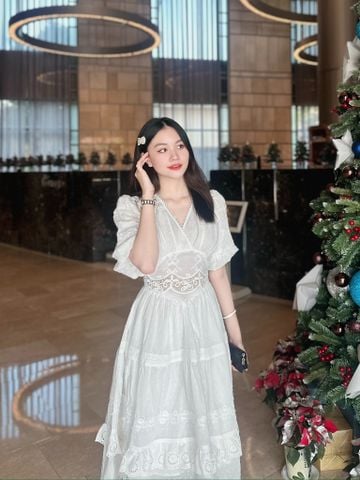 Đầm cotton tay lửng Lucy DAM006