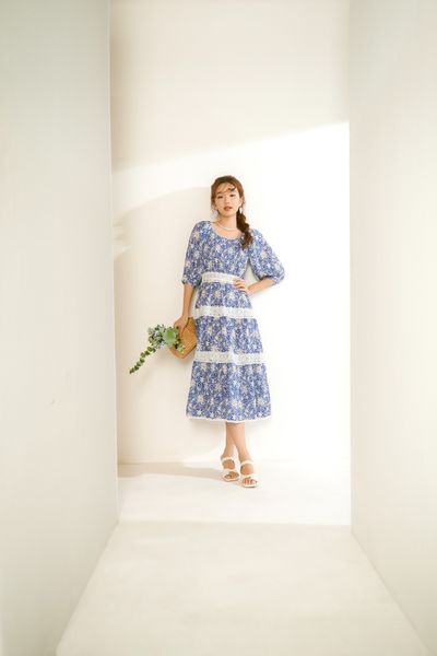 Emma cotton maxi - Cobalt Blue