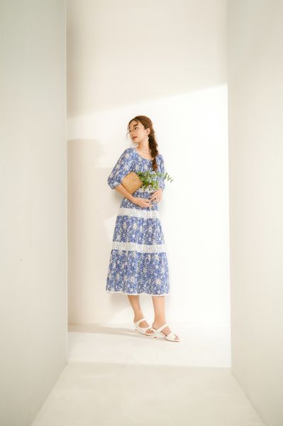 Emma cotton maxi - Cobalt Blue