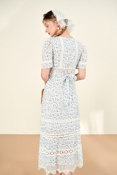 Iris Midi Dress - Blue