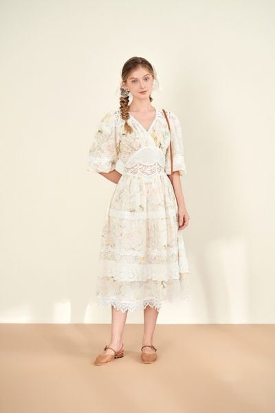 Đầm cotton tay lửng Lucy DAM006