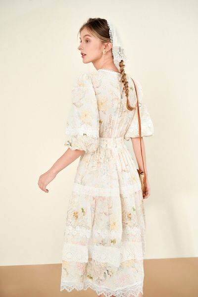 Đầm cotton tay lửng Lucy DAM006