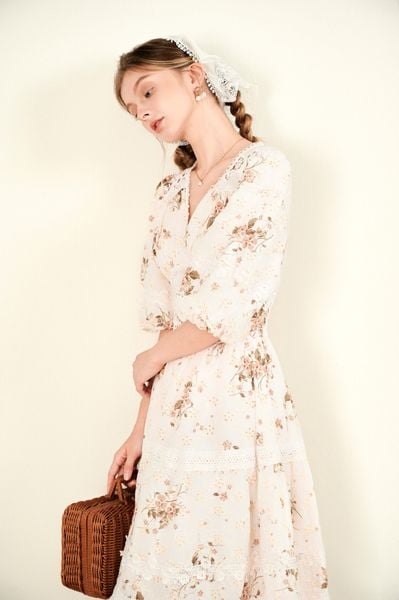 Đầm cotton tay lửng Lucy DAM006