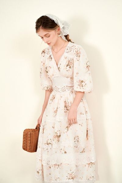 Đầm cotton tay lửng Lucy DAM006