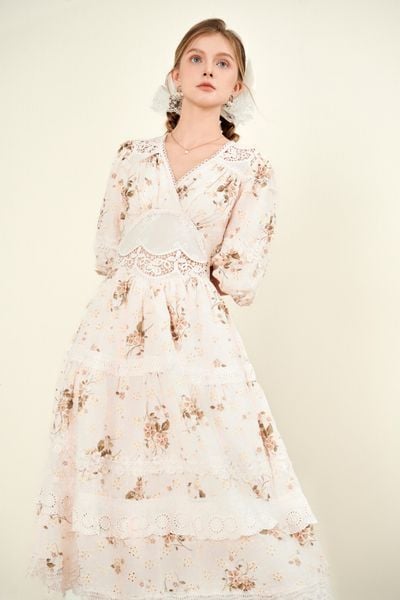 Đầm cotton tay lửng Lucy DAM006