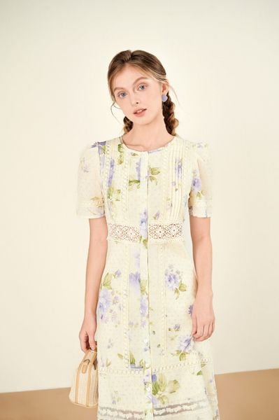 Iris Midi Dress - Blue