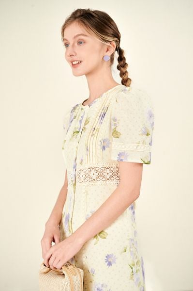 Iris Midi Dress - Blue