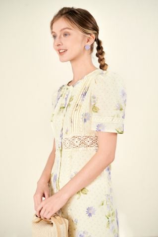 Iris Midi Dress - Blue