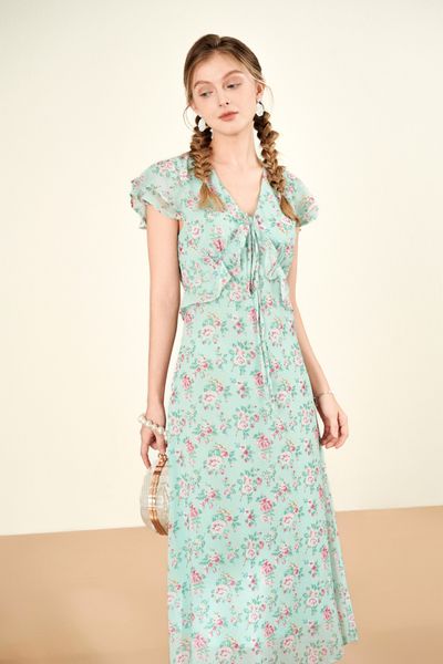 Kathy Chiffon Maxi - Green