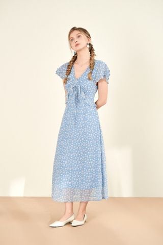 Kathy Chiffon Maxi - Blue