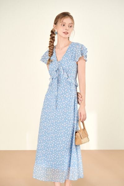 Kathy Chiffon Maxi - Blue