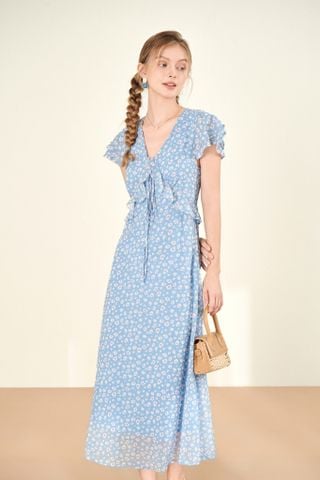 Kathy Chiffon Maxi - Blue