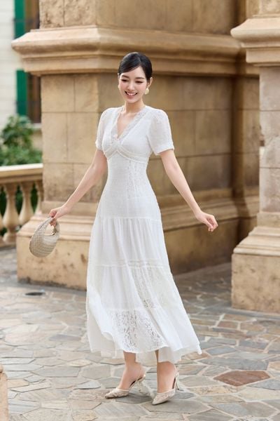 Đầm cotton dài Isabella DAM001