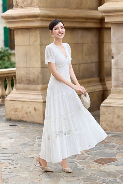 Đầm cotton dài Isabella DAM001