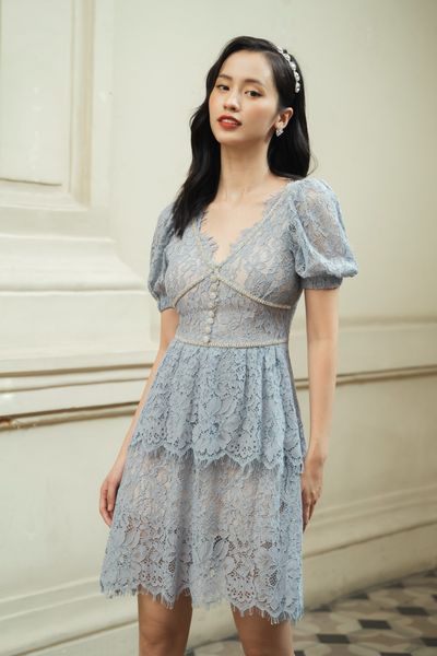 Lace embellished MINI - Cream