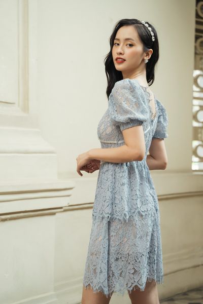 Lace embellished MINI - White
