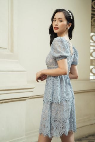 Lace embellished MINI - White