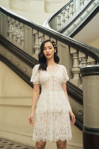 Lace embellished MINI dress