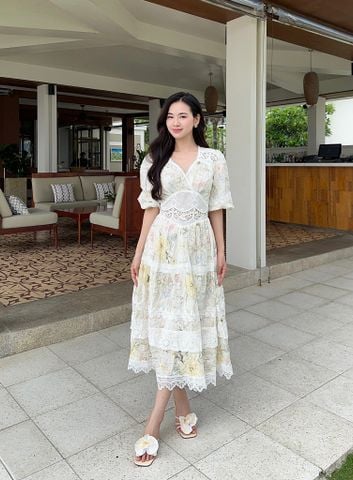 Đầm cotton tay lửng Lucy DAM006