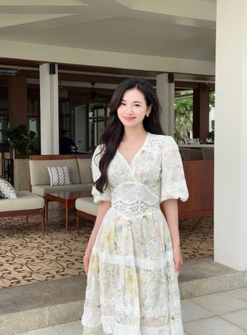 Đầm cotton tay lửng Lucy DAM006