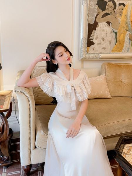 Kelly Silk Dress - Beige