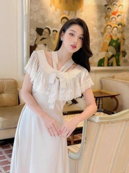 Kelly Silk Dress - Beige