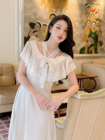 Kelly Silk Dress - Beige
